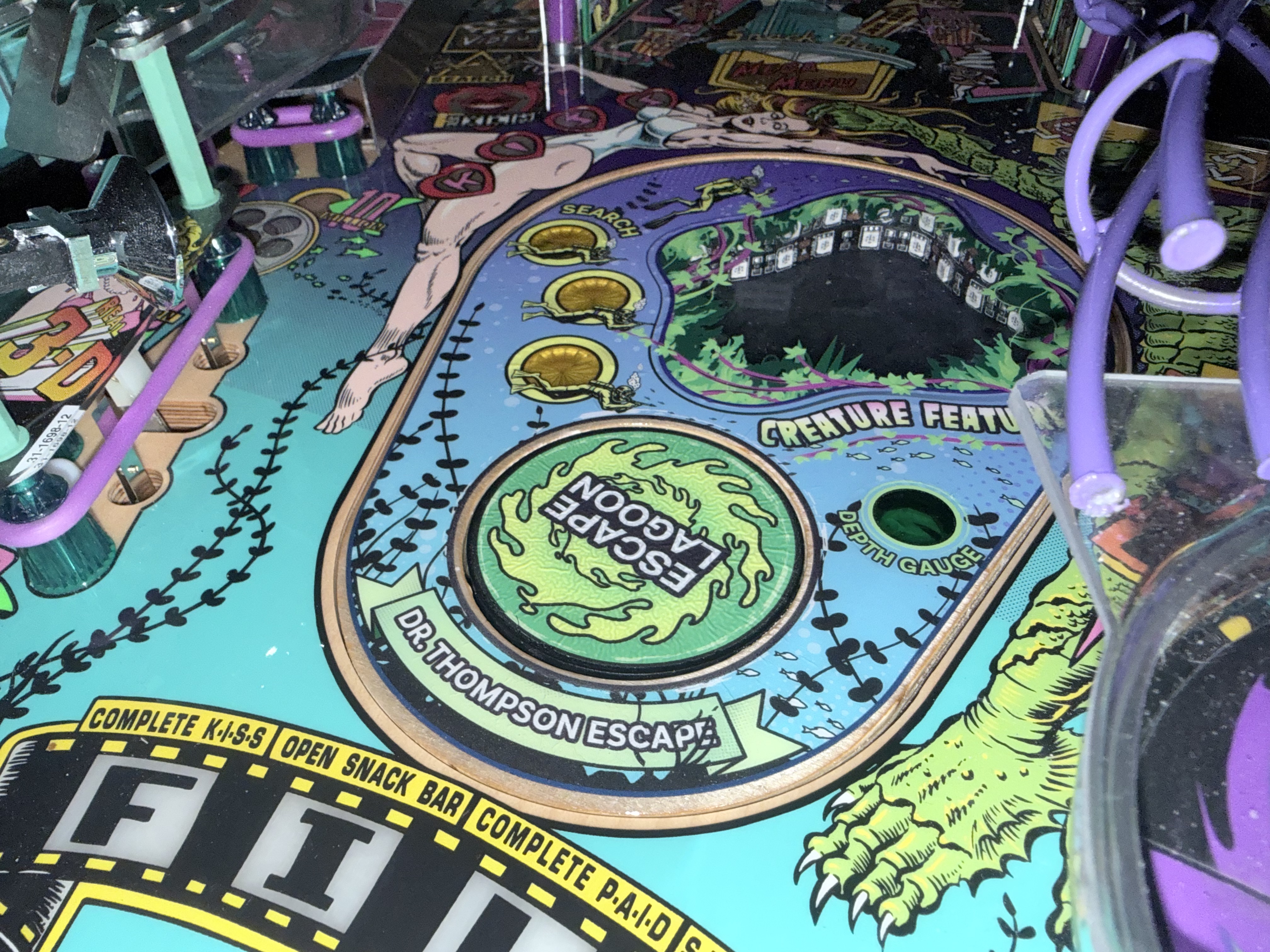 Escape Lagoon on the Creature from the Black Lagoon playfield